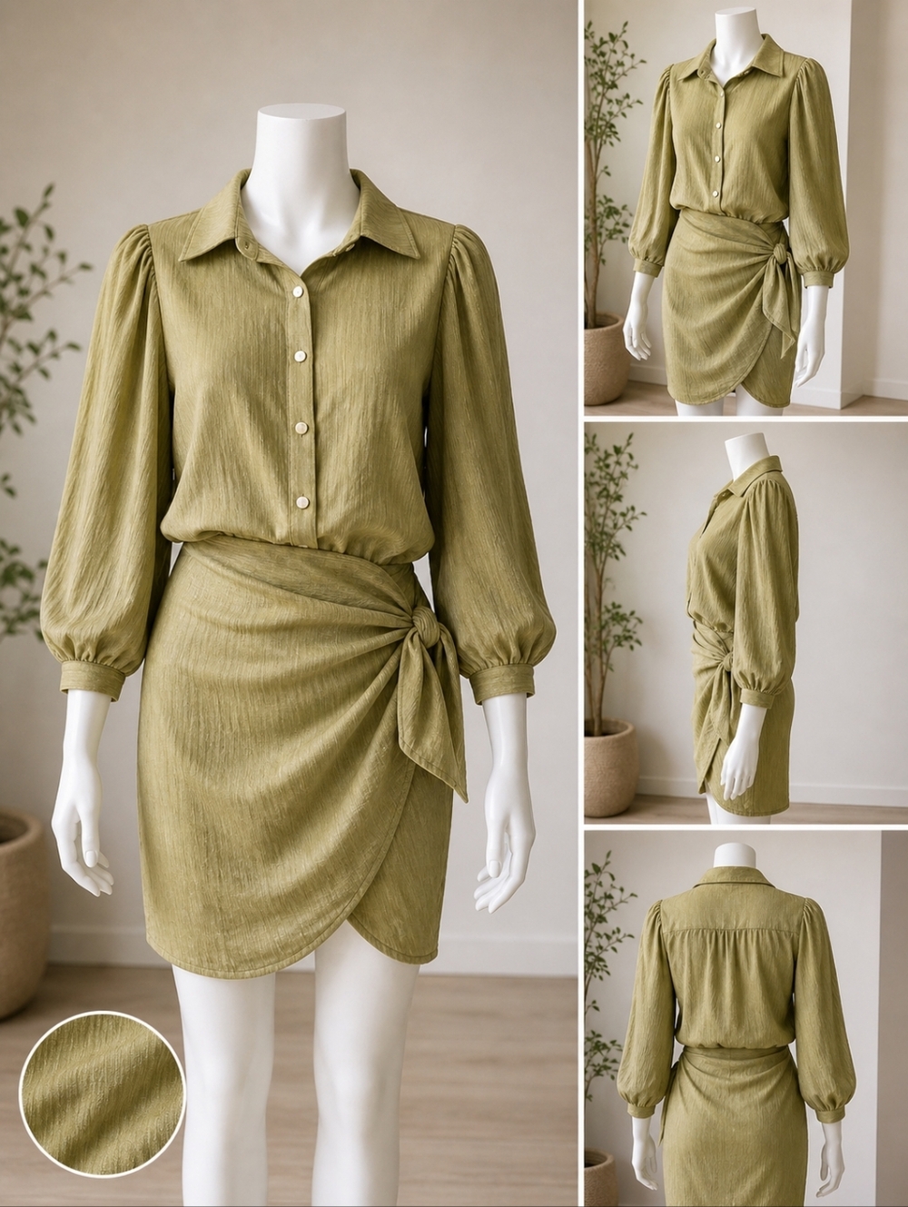 Mimi CHICA Olive Green Dress